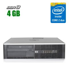 ПК HP Compaq 8000 SFF / Intel Core 2 Duo E7500 (2 ядра по 2.93 GHz) / 4 GB DDR3 / 80 GB HDD