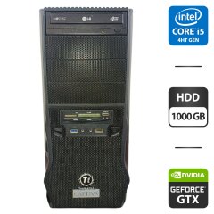 Ігровий ПК Thermaltake Commander GS-III Tower / Intel Core i5-4670K (4 ядер по 3.4 - 3.8 GHz) / 8 GB DDR3 / 1000 GB HDD / nVidia GeForce GTX 760, 2 GB GDDR5, 256-bit / DVD-ROM / 530W