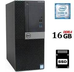 Комп'ютер Dell OptiPlex 7040 Tower / Intel Core i5-6500 (4 ядра по 3.2 -3.6 GHz) / 16 GB DDR4 / 240 GB SSD / Intel HD Graphics 530 / 240W / DisplayPort / HDMI