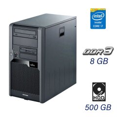 Комп'ютер Fujitsu ESPRIMO P9900 Tower / Intel Core i7-860 (4 (8) ядра по 2.8 - 3.46 GHz) / 8 GB DDR3 / 500 GB HDD / AMD Radeon HD 7570, 1 GB GDDR5, 128-bit