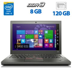 Нетбук Lenovo ThinkPad X250 / 12.5" (1366x768) TN / Intel Core i3-5010U (2 (4) ядра по 2.1 GHz) / 4 GB DDR3 / 128 GB SSD / Intel HD Graphics 5500 / WebCam / Два АКБ / Windows 10 Home