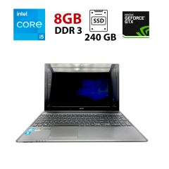 Ноутбук Acer Aspire 5755G / 15.6" (1366x768) TN / Intel Core i5-2450M (2 (4) ядра по 2.5 - 3.1 GHz) / 8 GB DDR3 / 240 GB SSD / nVidia GeForce GT 630M, 1 GB GDDR5, 128-bit / WebCam