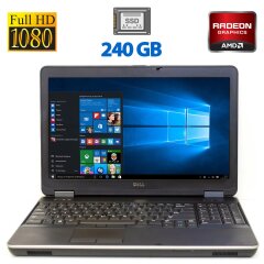 Ноутбук Б-клас Dell Latitude E6540 / 15.6" (1920x1080) TN / Intel Core i7-4800MQ (4 (8) ядра по 2.7 - 3.7 GHz) / 8 GB DDR3 / 240 GB SSD / AMD Radeon HD 8790M, 2 GB GDDR5, 128-bit / DVD-ROM / VGA