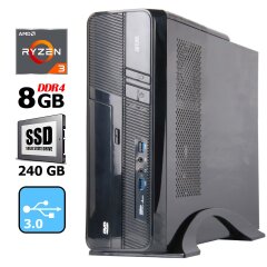 Новый компьютер Business B43v02 / AMD Ryzen 3 3200G (4 ядра по 3.6 - 4.0 GHz) / Radeon Vega 8 / 8 GB DDR4 / 240 GB SSD / PRIME A320M-R / LogicPower S605 U3 / 400W / Wraith Stealth
