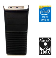 ПК Asus Tower / Intel Core i3-4160 (2 (4) ядра по 3.6 GHz) / 4 GB DDR3 / 500 GB HDD / Intel HD Graphics 4400 / 485W / DisplayPort