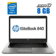 Ультрабук HP EliteBook 840 G1 / 14" (1920x1080) IPS / Intel Core i5-4200U (2 (4) ядра по 1.6 - 2.6 GHz) / 8 GB DDR3 / 240 GB SSD / Intel HD Graphics 4400 / WebCam