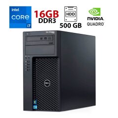 Рабочая станция Dell Precision T1700 Tower / Intel Core i7-4790 (4 (8) ядра по 3.6 - 4.0 GHz) / 16 GB DDR3 / 500 GB HDD / nVidia Quadro K620, 2 GB DDR3, 128-bit / DVD-ROM