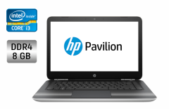 Ноутбук Б-класс HP Pavilion 14 al061nr / 14" (1366x768) TN / Intel Core i3-6100U (2 (4) ядра по 2.3 GHz) / 8 GB DDR4 / 240 GB SSD / Intel HD Graphics 520 / WebCam / Windows 10