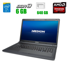 Ноутбук Б-клас Medion Akoya P8614 / 18.4" (1680 x 945) TN / Intel Core i3-370M (2 (4) ядра по 2.4 GHz) / 6 GB DDR3 / 640 GB HDD / ATI Radeon HD 4650, 1GB / WebCam / DVD-ROM