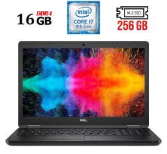 Ультрабук Dell Latitude 5590 / 15.6" (1920x1080) IPS / Intel Core i7-8650U (4 (8) ядра по 1.9 - 4.2 GHz) / 16 GB DDR4 / 256 GB SSD M.2 / Intel UHD Graphics 620 / WebCam / USB 3.1 / HDMI