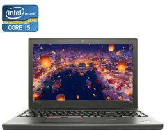 Ноутбук Lenovo ThinkPad T550 / 15.6" (1920x1080) TN / Intel Core i5-5300U (2 (4) ядра по 2.3 - 2.9 GHz) / 8 GB DDR3 / 500 GB HDD / Intel HD Graphics 5500 / WebCam
