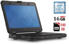 Защищенный ноутбук Dell Latitude 5414 Rugged / 14" (1920x1080) IPS / Intel Core i5-6300U (2 (4) ядра по 2.4 - 3.0 GHz) / 16 GB DDR4 / 240 GB SSD / Intel HD Graphics 520 / WebCam / HDMI / 4G LTE