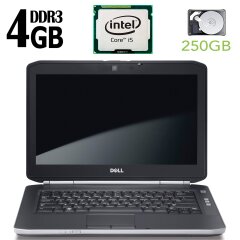 Ноутбук Dell Latitude E5420 / 14" (1600x900) TN / Intel Core i5-2520M (2 (4) ядра по 2.5 GHz) / 4 GB DDR3 / 250 GB HDD / Intel HD Graphics 3000 / DVD-RW 