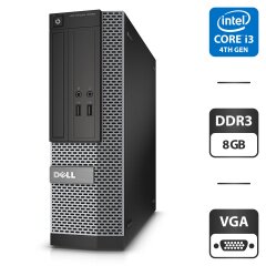 Комп'ютер Dell OptiPlex 3020 SFF / Intel Core i3-4130 (2 (4) ядра по 3.4 GHz) / 8 GB DDR3 / 320 GB HDD / Intel HD Graphics 4400 / VGA