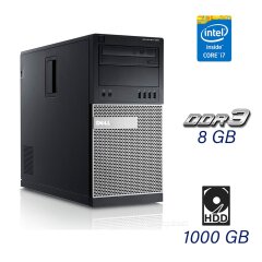 Компьютер Dell OptiPlex 980 Tower / Intel Core i7-860 (4 (8) ядра по 2.8 - 3.46 GHz) / 8 GB DDR3 / 1000 GB HDD (2x 500 GB HDD) / nVidia GeForce GT 520, 1 GB GDDR3, 64-bit