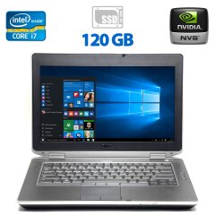 Ноутбук Dell Latitude E6430 / 14'' (1366xx768) TN / Intel Core i7-3740QM (4 (8) ядра по 2.7 - 3.7 GHz) / 8 GB DDR3 / 120 GB SSD / nVidia NVS 5200M, 1 GB GDDR5, 64-bit / DVD-ROM / Посилена АКБ