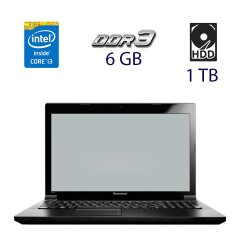 Ноутбук Lenovo B580 / 15.6" (1366x768) TN LED / Intel Core i3-3120M (2 (4) ядра по 2.5 GHz) / 6 GB DDR3 / 1 TB HDD / nVidia GeForce GT 635M, 2 GB DDR3, 128-bit / WebCam / DVD-RW / USB 3.0