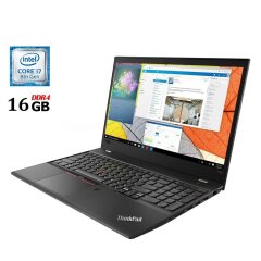 Ноутбук Lenovo ThinkPad T580 / 15.6" (1920x1080) IPS / Intel Core i7-8550U (4 (8) ядра по 1.8 - 4.0 GHz) / 16 GB DDR4 / 480 GB SSD / Intel UHD Graphics 620 / WebCam / 4G / Две АКБ