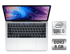 Ультрабук Б-клас Apple MacBook Air 13 (2019) / 13.3" (2560x1600) IPS / Intel Core i5-8210Y (2 (4) ядра по 1.6 - 3.6 GHz) / 8 GB DDR3 / 256 GB SSD / Intel UHD Graphics 617 / WebCam / True Tone / Touch ID / Silver