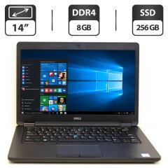 Ультрабук Б-класс Dell Latitude 5480 / 14" (1366x768) TN / Intel Core i5-7440HQ (4 ядра по 2.8 - 3.8 GHz) / 8 GB DDR4 / 256 GB SSD / Intel HD Graphics 630 / WebCam / HDMI