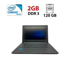 Ноутбук Lenovo Ideapad 110-14IBR / 14" (1366x768) TN / Intel Celeron N3060 (2 (дра по 1.6 - 2.48 GHz) / 2 GB DDR3 / 120 GB HDD / Intel HD Graphics 400 / WebCam