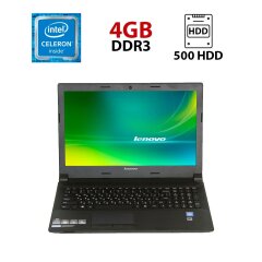 Ноутбук Lenovo IdeaPad B50-30 / 15.6" (1366x768) TN / Intel Celeron N2840 (2 ядра по 2.16 - 2.58 GHz) / 4 GB DDR3 / 500 GB HDD / Intel HD Graphics / WebCam