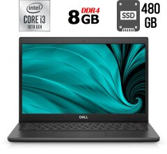 Ультрабук Б-клас Dell Latitude 3410 / 14" (1366x768) TN / Intel Core i3-10110U (2 (4) ядра по 2.1 - 4.1 GHz) / 8 GB DDR4 / 480 GB SSD / Intel UHD Graphics / WebCam / USB 3.2 / HDMI / Windows 10 ліцензія