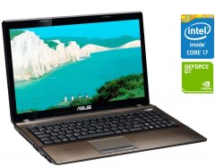 Ігровий ноутбук Asus X53S / 15.6" (1366x768) TN / Intel Core i7-2670QM (4 (8) ядра по 2.2 - 3.1 GHz) / 8 GB DDR3 / 256 GB SSD / nVidia GeForce GT 540M, 1 GB DDR3, 128-bit / WebCam / DVD-ROM / Win 10 Home