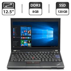 Нетбук Б-класс Lenovo ThinkPad X220 / 12.5" (1366x768) TN / Intel Core i5-2520M (2 (4) ядра по 2.5 - 3.2 GHz) / 8 GB DDR3 / 120 GB SSD / Intel HD Graphics 3000 / VGA