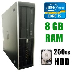 HP Compaq 8100 SFF / Intel Core i5-650 (2 (4) ядра по 3.2 - 3.46 GHz) / 8 GB DDR3 / 250 GB HDD / GeForce GT605 1GB (DVI + DisplayPort)