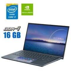 Игровой ноутбук Asus ZenBook 14 UX435E / 14" (1920x1080) IPS / Intel Core i7-1165G7 (4 (8) ядра по 2.8 - 4.7 GHz) / 16 GB DDR4 / 480 GB SSD M.2 / nVidia GeForce MX450, 2 GB GDDR6, 64-bit / WebCam 