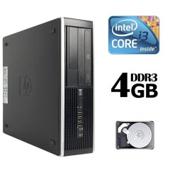 Компьютер HP Compaq 6200 SFF / Intel Core i3-2130 (2 (4) ядра по 3.4 GHz) / 4 GB DDR3 / 250 GB HDD / DVD-ROM / LPT / COM / Ключ Win7Pro