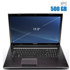 Ноутбук Б-класс Lenovo G770 / 17.3" (1600x900) TN / Intel Core i3-2350M (2 (4) ядра по 2.3 GHz) / 8 GB DDR3 / 500 GB HDD / Intel HD Graphics 4000 / WebCam / Без АКБ