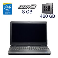 Ігровий ноутбук Б-клас Dell Latitude E6540 / 15.6" (1920x1080) TN / Intel Core i7-4600M (2 (4) ядра по 2.9 - 3.6 GHz) / 8 GB DDR3 / 480 GB SSD / AMD Radeon HD 8790M, 2 GB GDDR5, 128-bit / WebCam
