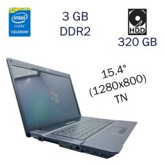 Ноутбук HP 550 / 15.4" (1280x800) TN / Intel Celeron 550 (1 ядро по 2.0 GHz) / 3 GB DDR2 / 320 GB HDD / Intel HD Graphics