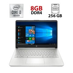 Ультрабук HP 14-dq1043cl / 14" (1366x768) TN / Intel Core i3-1005G1 (2 (4) ядра по 1.2 - 3.4 GHz) / 8 GB DDR4 / 256 GB SSD / Intel UHD Graphics / WebCam / HDMI / USB 3.0