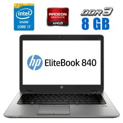 Ультрабук HP EliteBook 840 G1 / 14" (1920x1080) IPS / Intel Core i7-4600U (2 (4) ядра по 2.1 - 3.3 GHz) / 8 GB DDR3 / 256 GB SSD / AMD Radeon HD 8550M, 1 GB DDR3, 64-bit / WebCam 