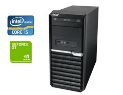 ПК Acer Veriton M290 Tower / Intel Core i5-2400 (4 ядра по 3.1 - 3.4 GHz) / 8 GB DDR3 / 160 GB SSD / nVidia GeForce GT 520, 1 GB DDR3, 64-bit / DVD-RW