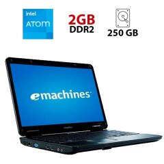 Нетбук Acer eMachines M350 / 10.1" (1024x600) TN / Intel Atom N450 (1 (2) ядра по 1.66 GHz) / 2 GB DDR2 / 250 GB HDD / Intel GMA 3150 Graphics / WebCam