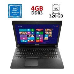 Ноутбук Lenovo B590 / 15.6" (1366x768) TN / Intel Celeron M1005 (2 (2) ядра по 1.9 GHz) / 4 GB DDR3 / 320 GB HDD / Intel HD Graphics / WebCam / Батарея не держит