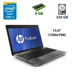 Ноутбук HP ProBook 4530s / 15.6" (1366x768) TN LED / Intel Core i7-2620M (2 (4) ядра по 2.7 - 3.4 GHz) / 4 GB DDR3 / 320 GB HDD / WebCam / DVD-RW / USB 3.0