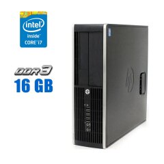 Компьютер HP Compaq Pro 6300 SFF / Intel Core i7-2600K (4 (8) ядра по 3.4 - 3.8 GHz) / 16 GB DDR3 / 120 GB SSD + 500 GB HDD / Intel HD Graphics 3000