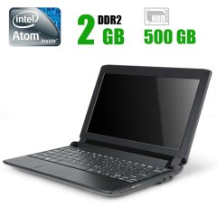 Нетбук Acer eMachines 350 / 10.1" (1024x600) TN / Intel Atom N450 (1 (2) ядро с 1.66 GHz) / 2 GB DDR2 / 160 GB HDD / Intel GMA Graphics 3150 / WebCam / АКБ не тримає