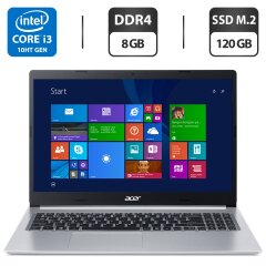 Ноутбук Acer Aspire 5 A515-55G / 15.6" (1920x1080) IPS Touch / Intel Core i5-1035G1 (4 (8) ядра по 1.0 - 3.6 GHz) / 8 GB DDR4 / 120 GB SSD M.2 / Intel UHD Graphics / WebCam / HDMI