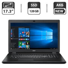 Ноутбук Acer Aspire E5-721 / 17.3" (1600x900) TN / AMD A4-6210 (4 ядра по 1.8 GHz) / 8 GB DDR3 / 128 GB SSD / AMD Radeon R3 Graphics / WebCam / АКБ NEW + Беспроводная мышка
