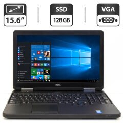 Ноутбук Б-класс Dell Latitude E5540 / 15.6" (1366x768) TN / Intel Core i5-4310U (2 (4) ядра по 2.0 - 3.0 GHz) / 4 GB DDR3 / 128 GB SSD / Intel HD Graphics 4400 / DVD-ROM / VGA