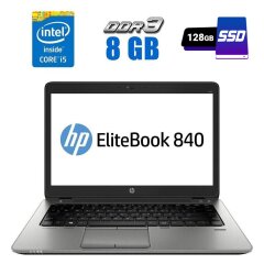 Ультрабук HP EliteBook 840 G1 / 14" (1600x900) TN / Intel Core i5-4300U (2 (4) ядра по 1.9 - 2.9 GHz) / 8 GB DDR3 / 128 GB SSD / Intel HD Graphics 4400 / WebCam / DisplayPort