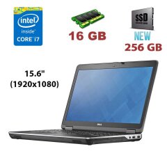 Ігровий ноутбук Dell Latitude E6540 / 15.6" (1920x1080) TN / Intel Core i7-4810MQ (4 (8) ядра по 2.8 - 3.8 GHz) / 16 GB DDR3 / 256 GB SSD NEW / AMD Radeon HD 8790M, 2 GB GDDR5, 128-bit / WebCam / DVD-RW / HDMI