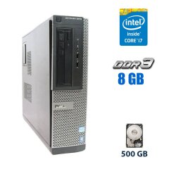 Компьютер Dell Optiplex 3010 SFF / Intel Core i7-2600K (4 (8) ядра по 3.4 - 3.8 GHz) / 8 GB DDR3 / 500 GB HDD / Intel HD Graphics 3000 / DVD-ROM 