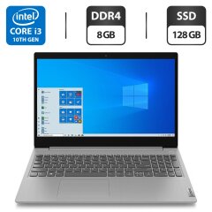Ноутбук Б-класс Lenovo IdeaPad 3 15IIL05 / 15.6" (1366x768) TN / Intel Core i3-1005G1 (2 (4) ядра по 1.2 - 3.4 GHz) / 8 GB DDR4 / 128 GB SSD / Intel UHD Graphics / WebCam / HDMI